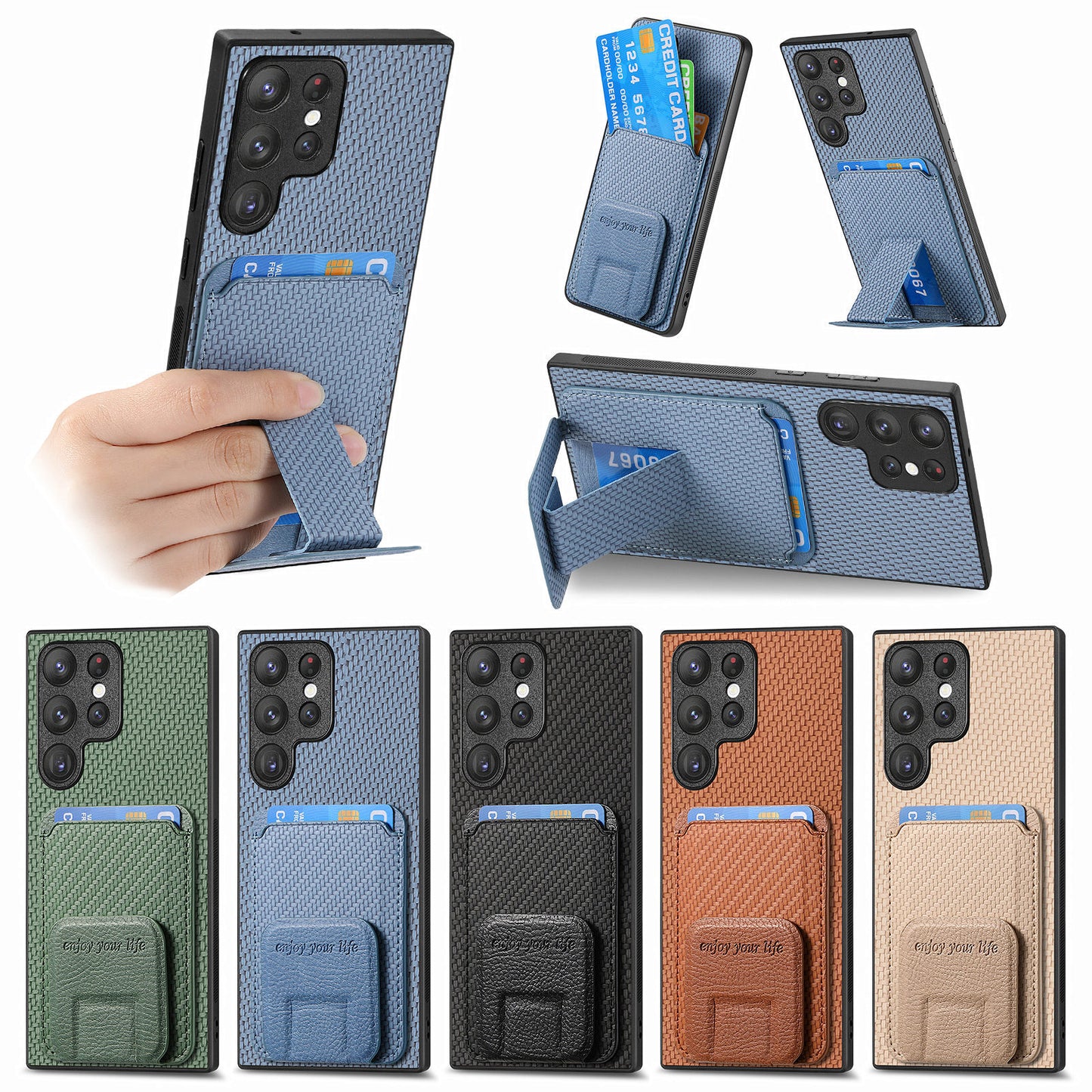 Casing ponsel Samsung slot kartu dudukan sederhana