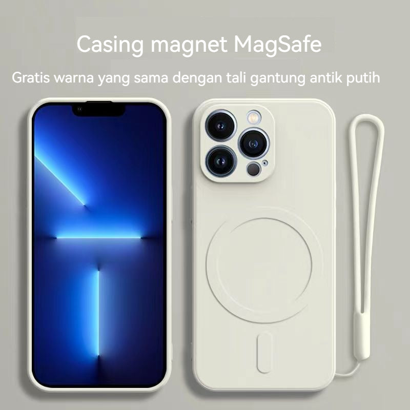 Casing Ponsel Magnetik Silikon Cair