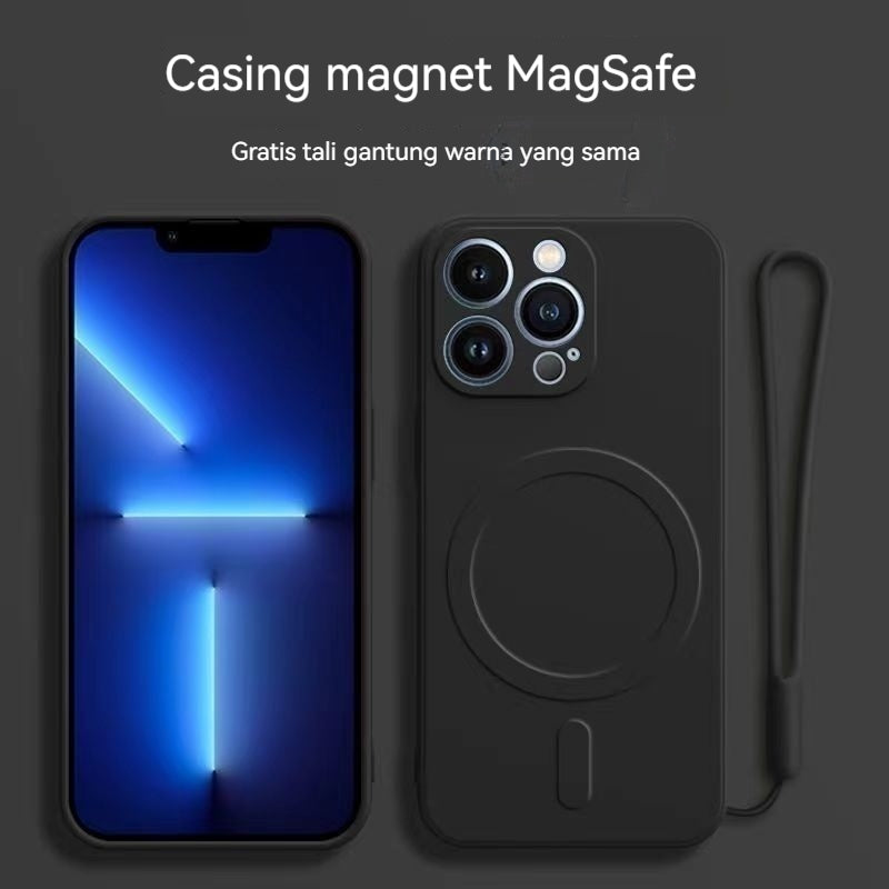 Casing Ponsel Magnetik Silikon Cair