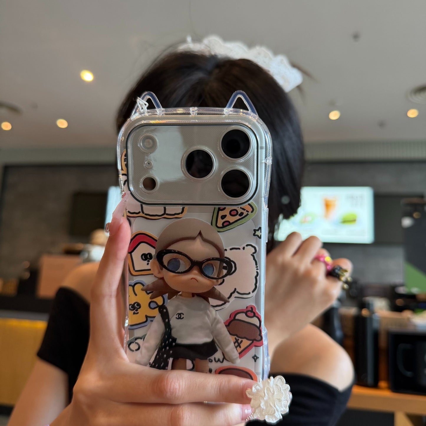 Transparent Cool Sister Ga Zi Apple Phone Case