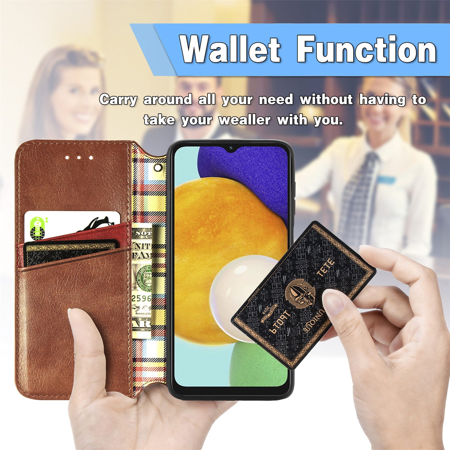 Casing Ponsel Samsung Flip Magnetik Bisnis