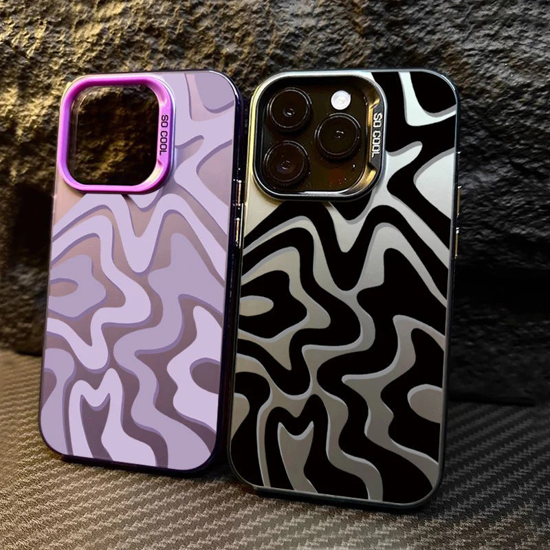 Casing ponsel Apple cangkang perak buram yang kreatif