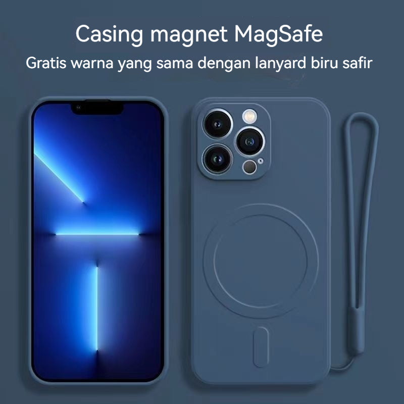 Casing Ponsel Magnetik Silikon Cair