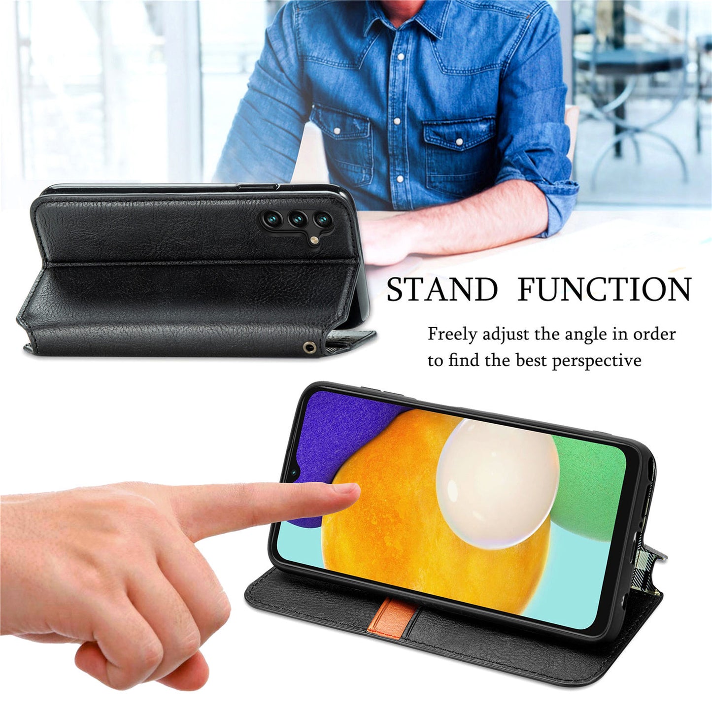 Casing Ponsel Samsung Flip Magnetik Bisnis