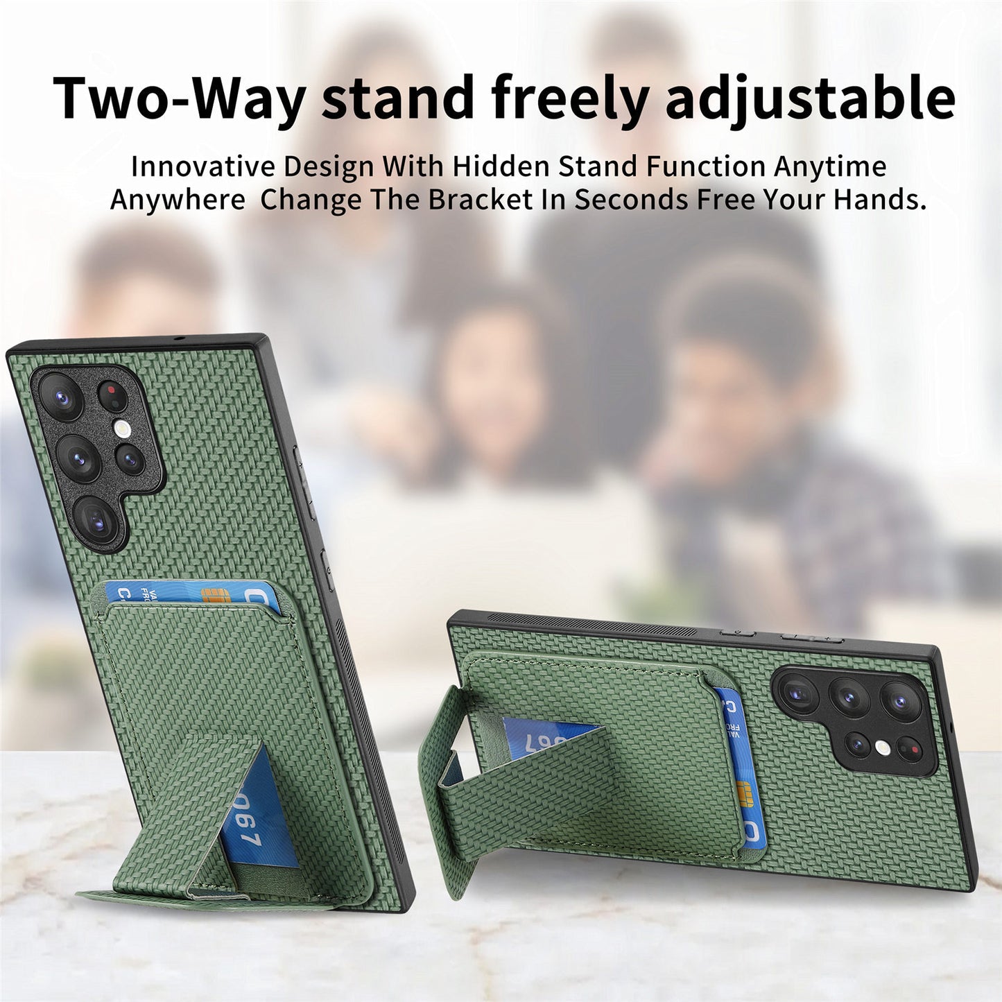 Casing ponsel Samsung slot kartu dudukan sederhana