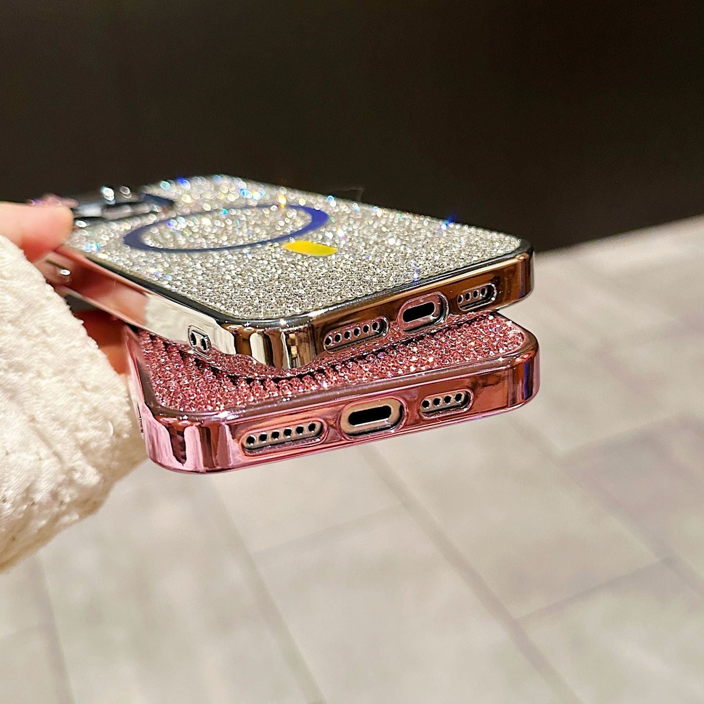 Casing iPhone berlian magnetik berlapis elektro