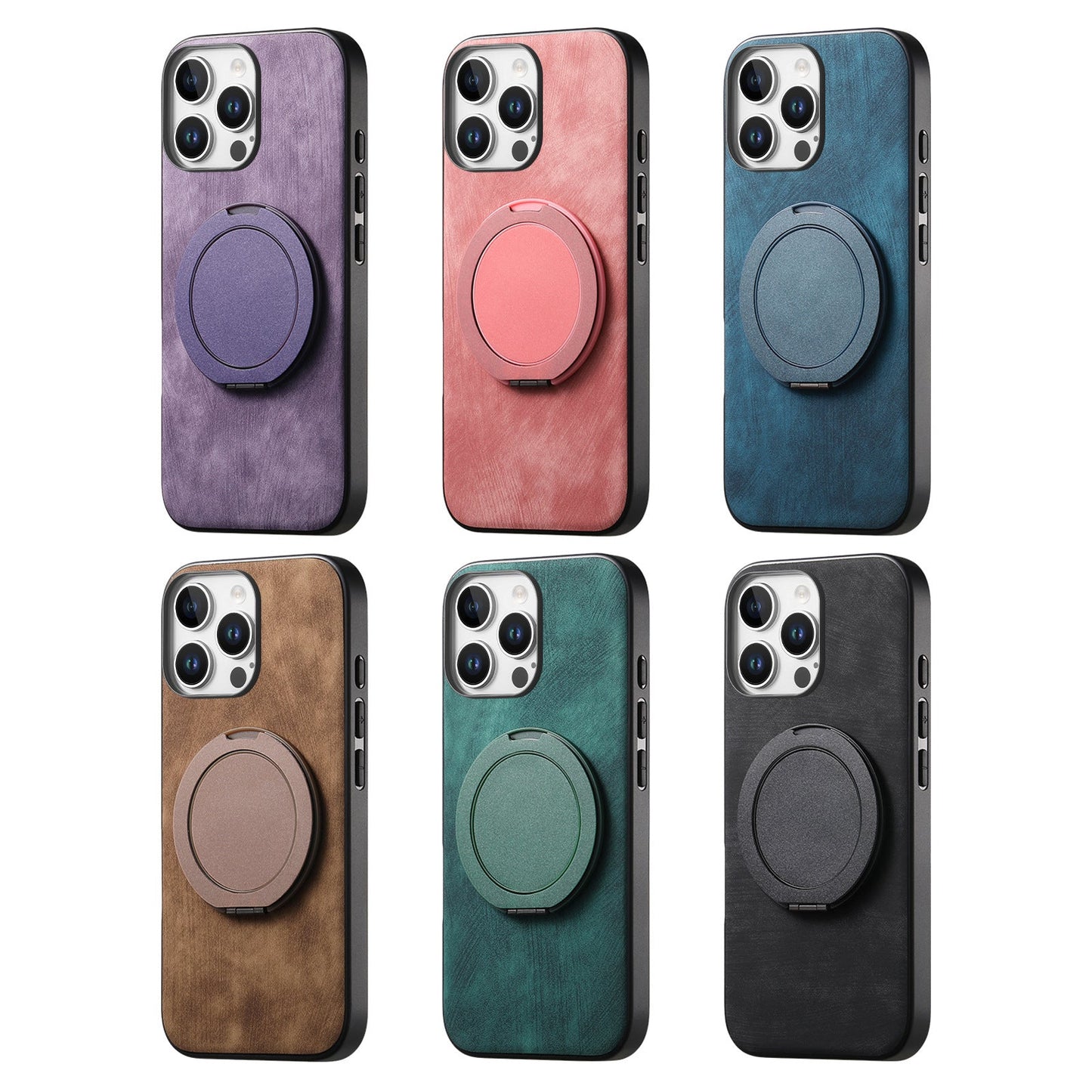 Casing iPhone dengan cincin magnet berputar bundar