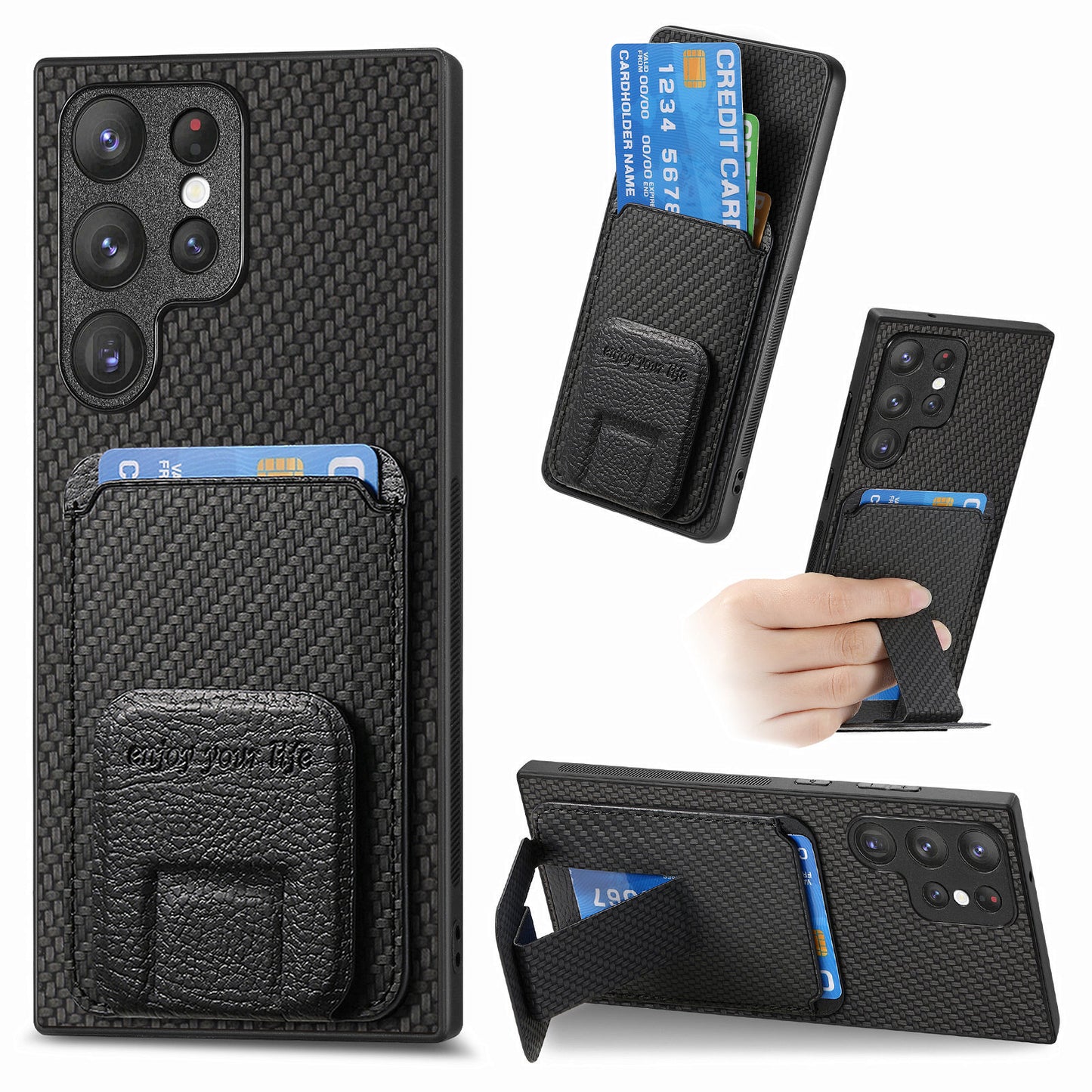Casing ponsel Samsung slot kartu dudukan sederhana