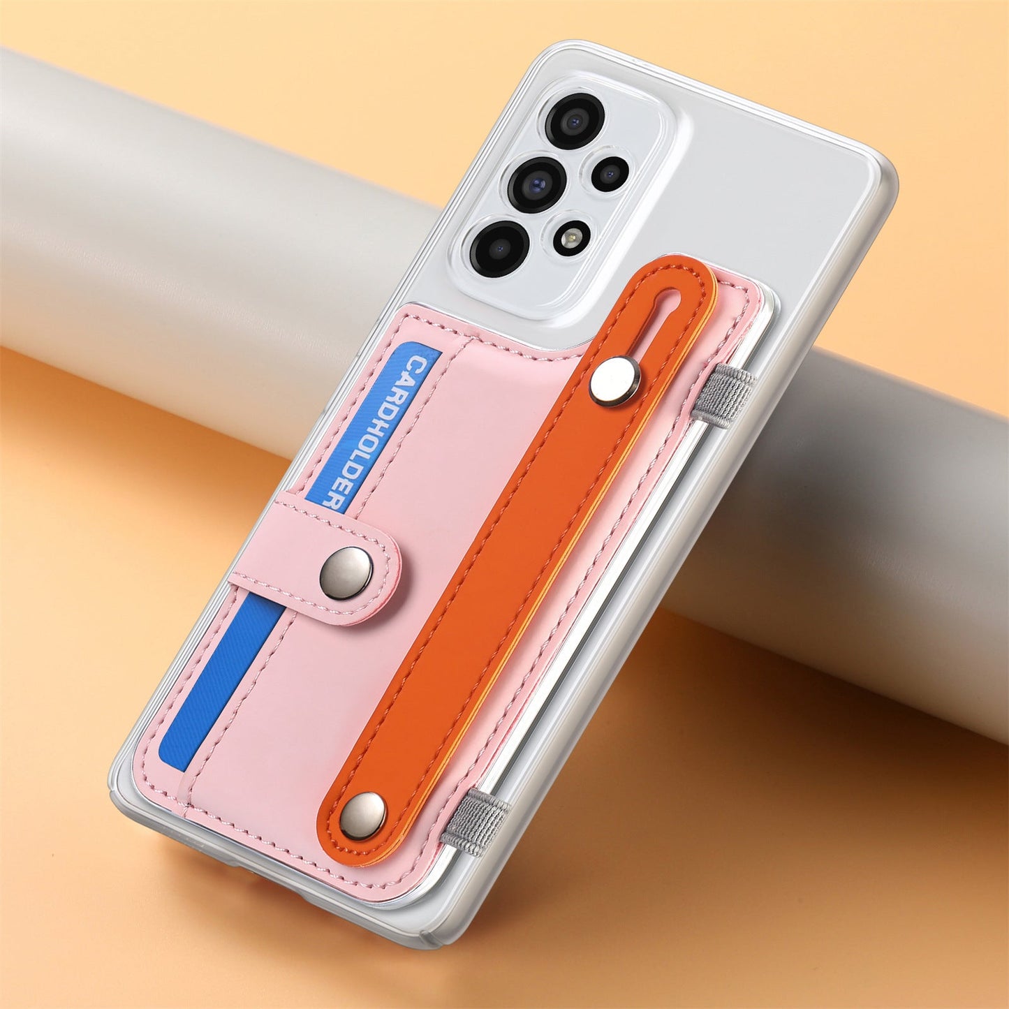 Gelang Pemegang Kartu Warna Pastel Kreatif untuk Samsung