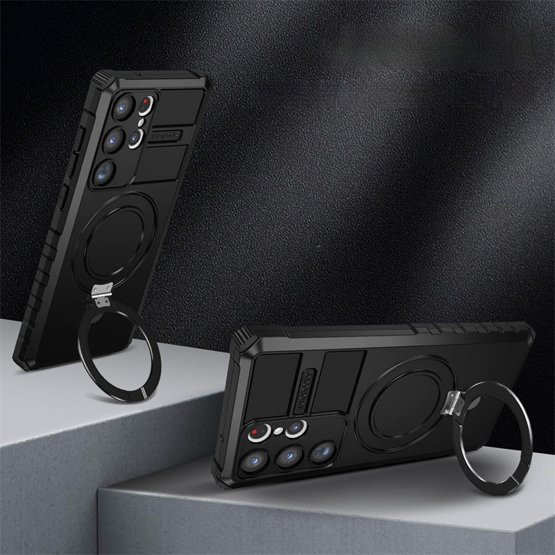 Casing ponsel magnetik Samsung anti jatuh