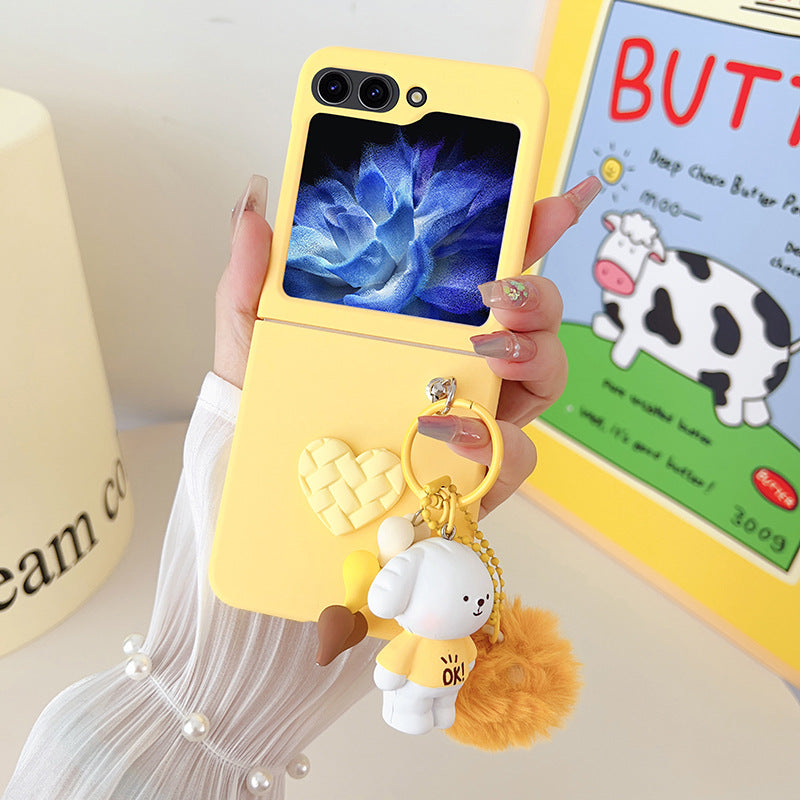 Casing Ponsel Samsung Z Flip Kartun Hati Berlian