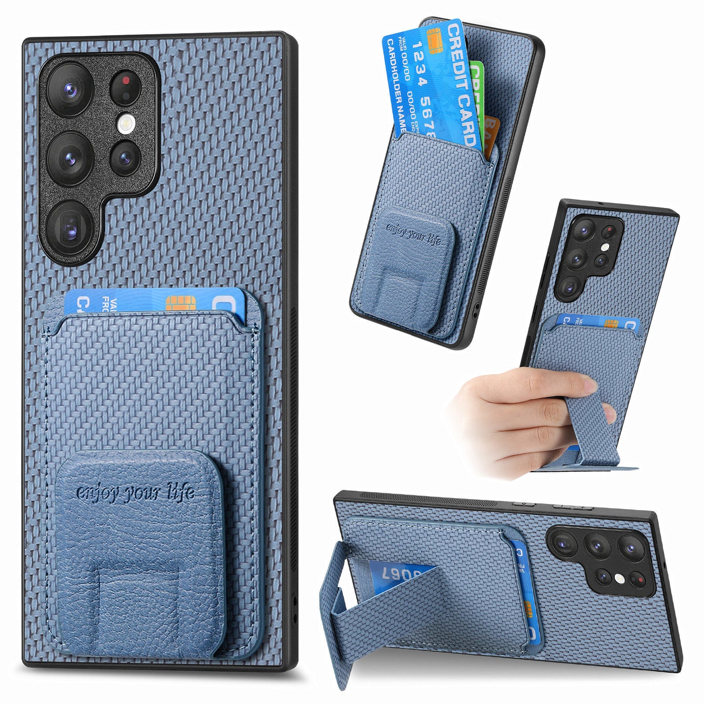 Casing ponsel Samsung slot kartu dudukan sederhana