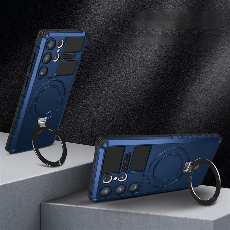 Casing ponsel magnetik Samsung anti jatuh