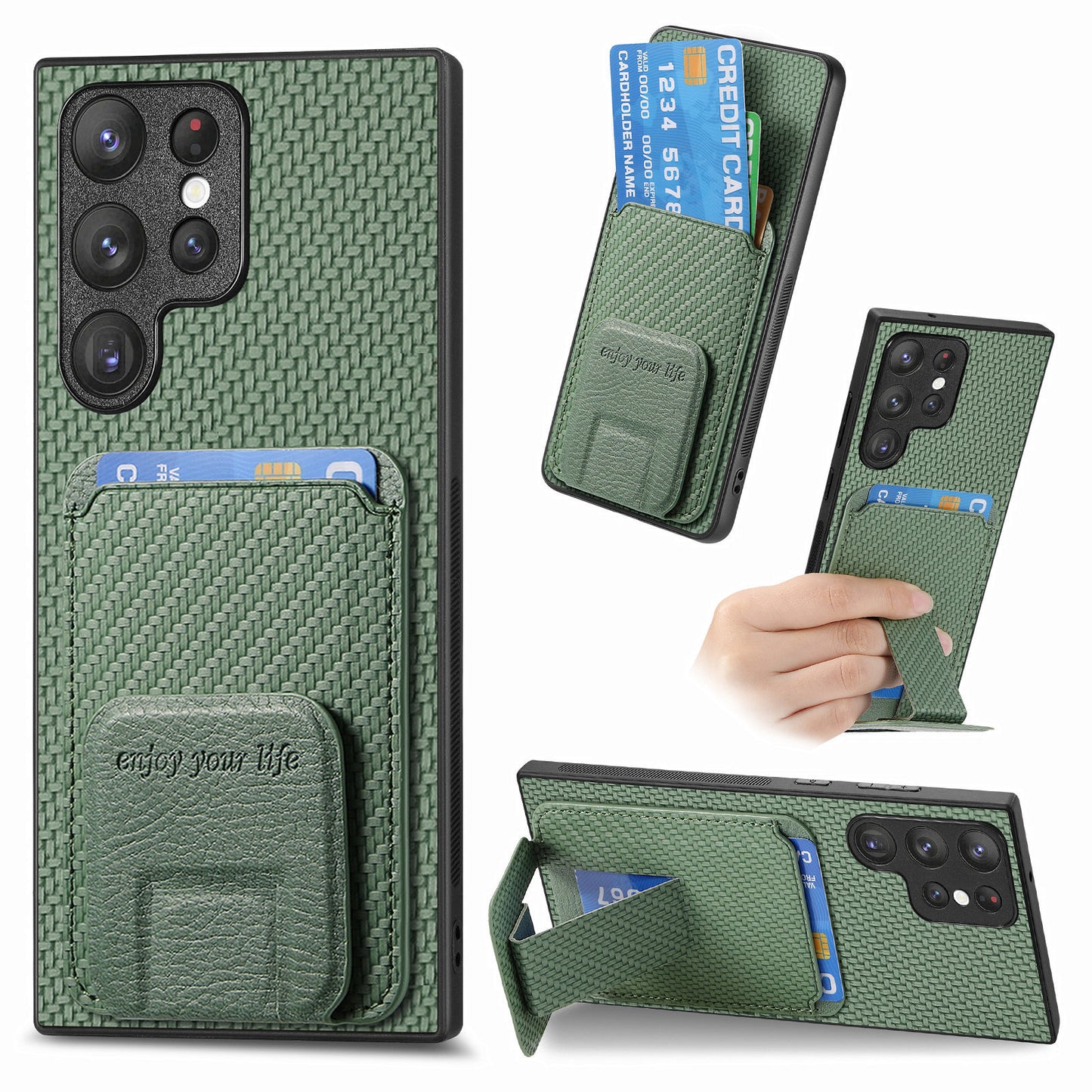 Casing ponsel Samsung slot kartu dudukan sederhana