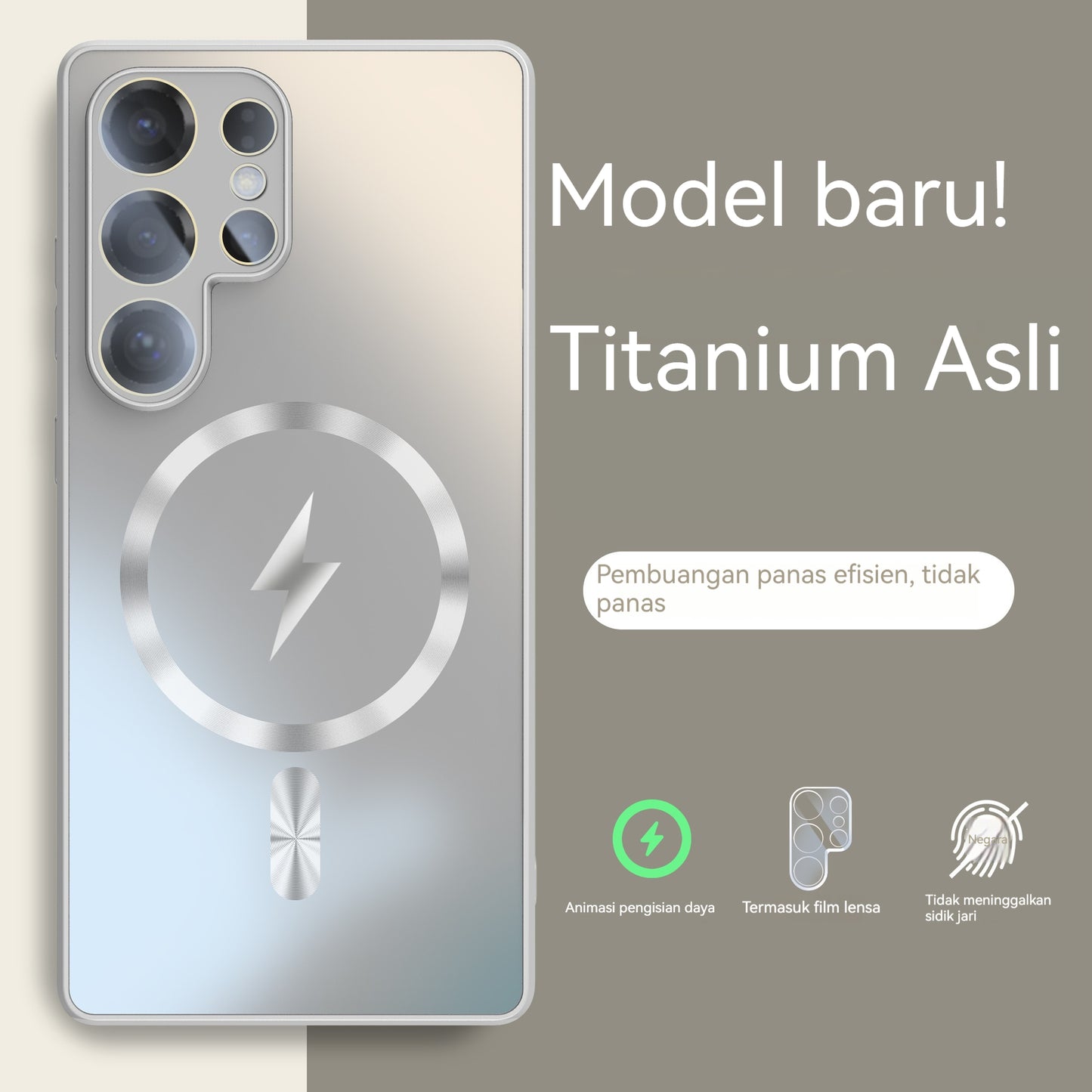 Frosted Glass Skin-Feel Magnetic Samsung Phone Case