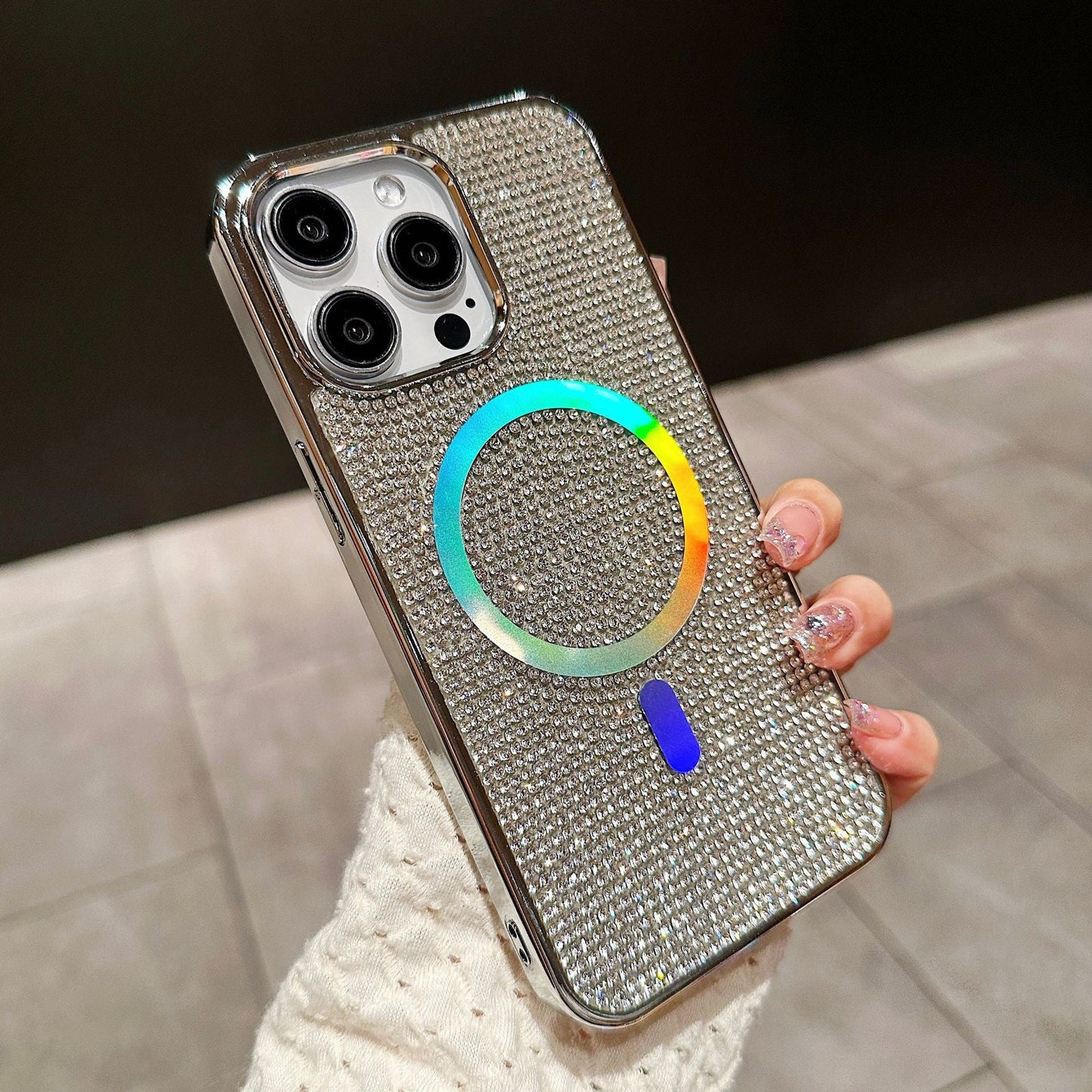 Casing iPhone berlian magnetik berlapis elektro