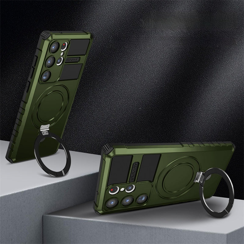 Casing ponsel magnetik Samsung anti jatuh