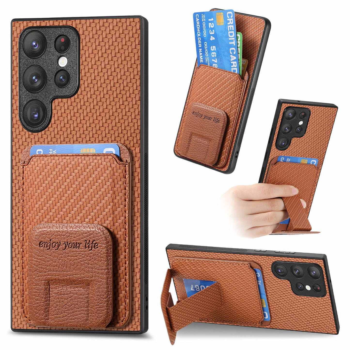Casing ponsel Samsung slot kartu dudukan sederhana