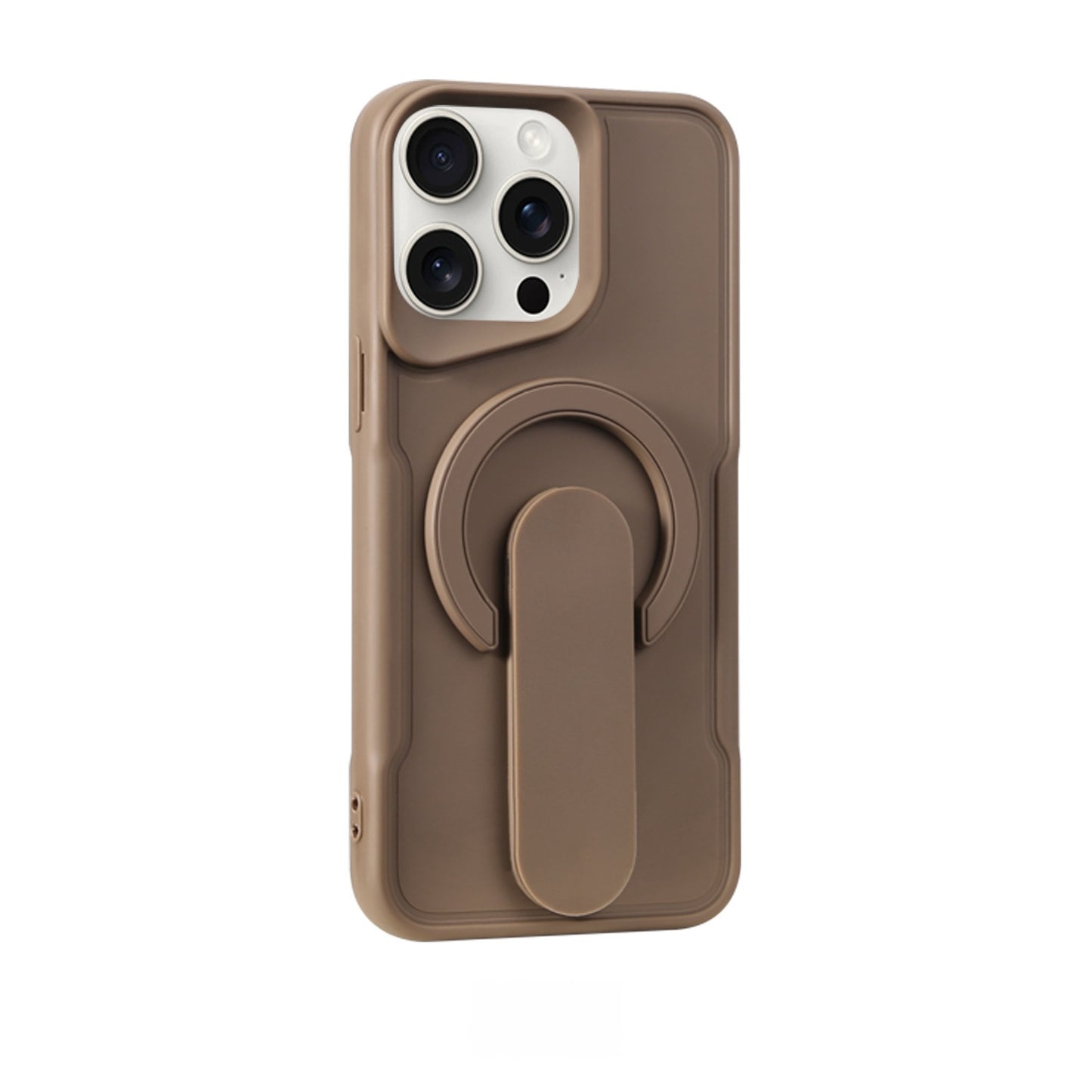 Casing Ponsel Apple dengan Dudukan Lipat Magnetik Silikon