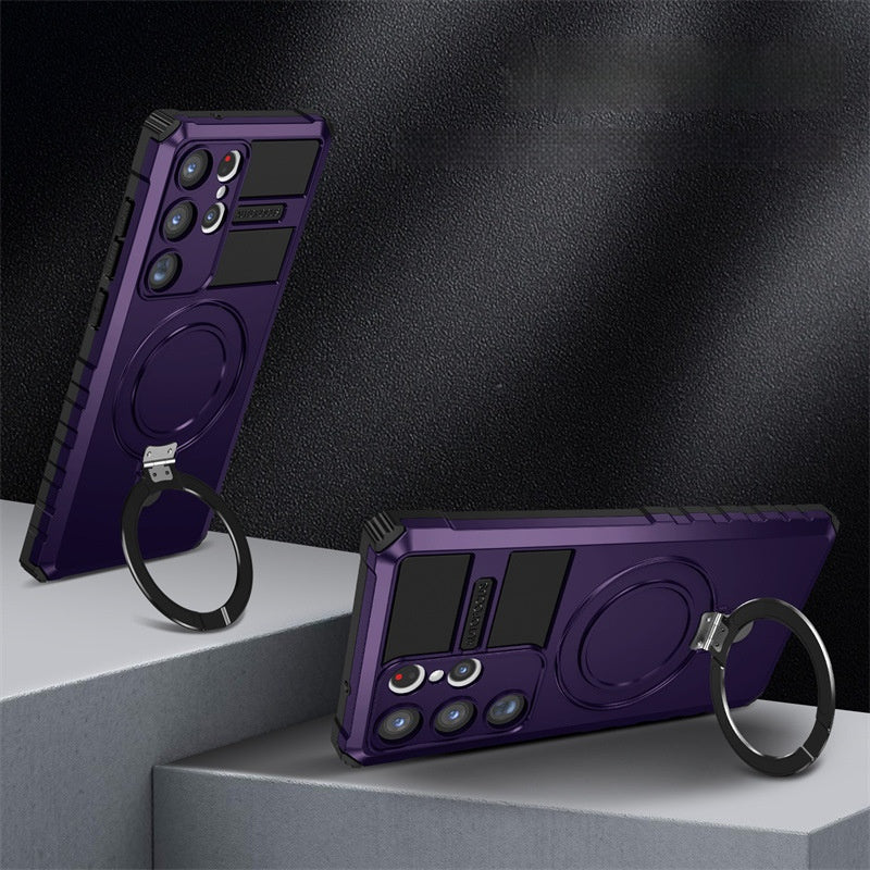 Casing ponsel magnetik Samsung anti jatuh