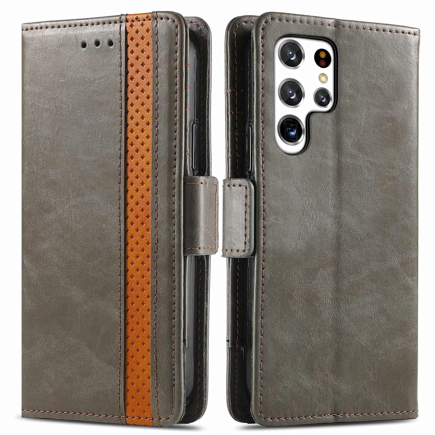 Casing pelindung Samsung flip magnetik sikat anti maling kulit