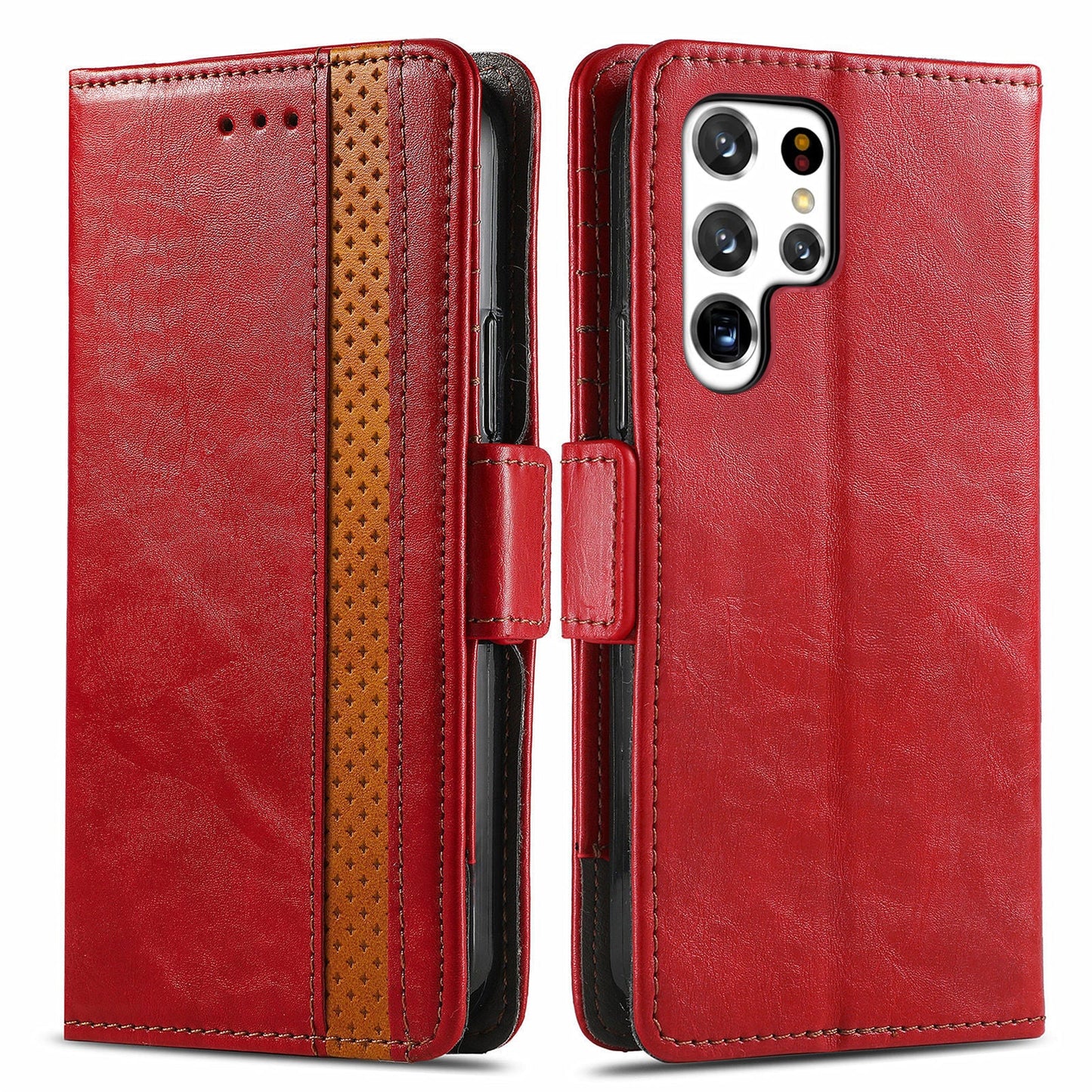 Casing pelindung Samsung flip magnetik sikat anti maling kulit