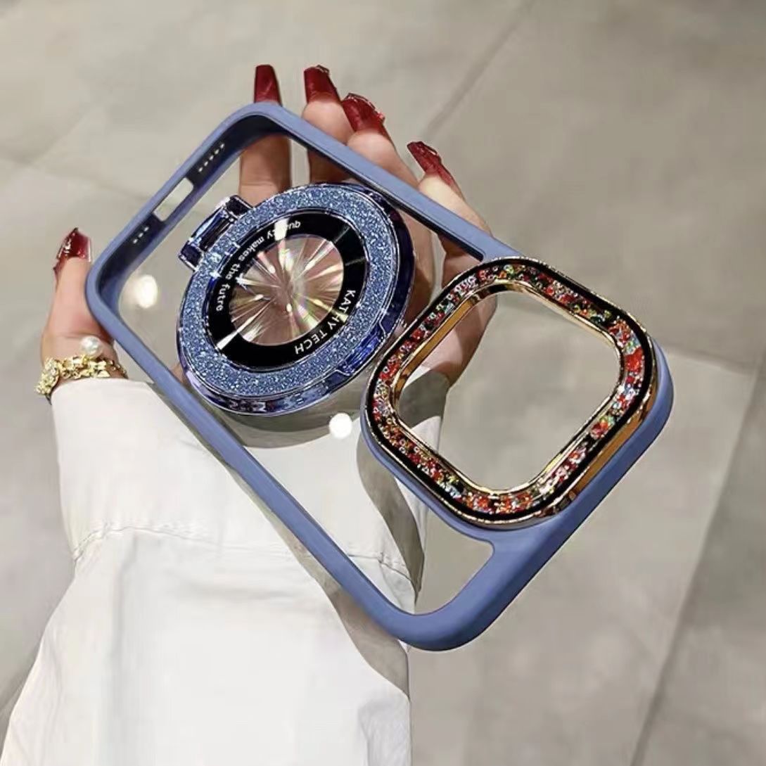 Casing ponsel Apple dengan braket magnet berkedip