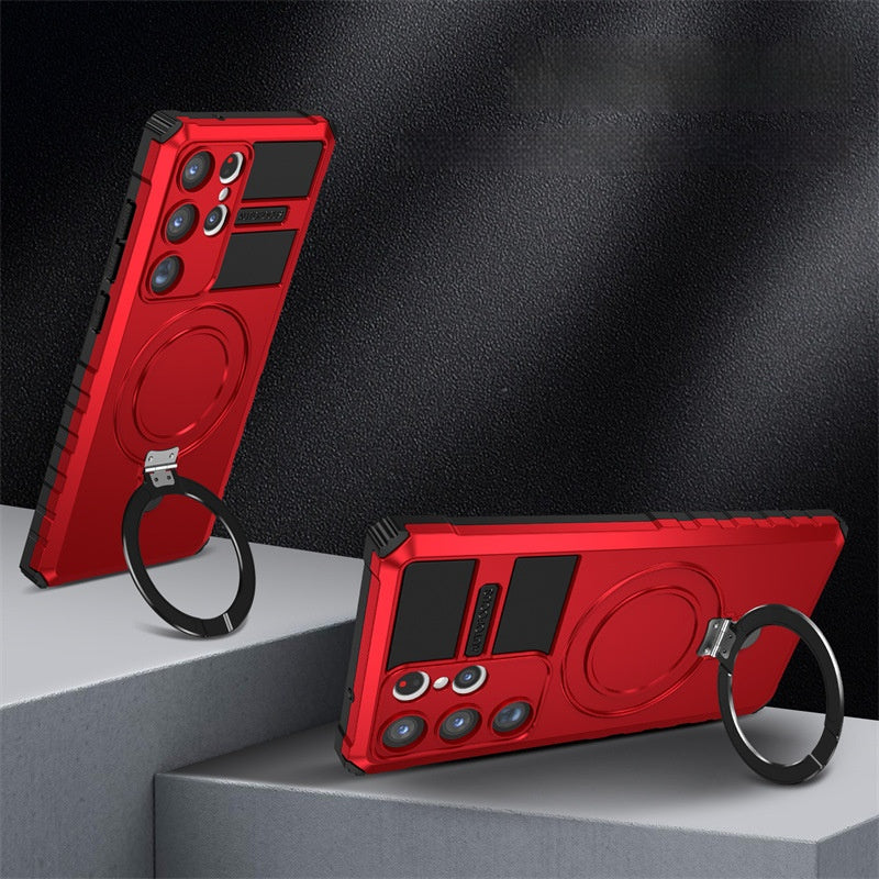Casing ponsel magnetik Samsung anti jatuh