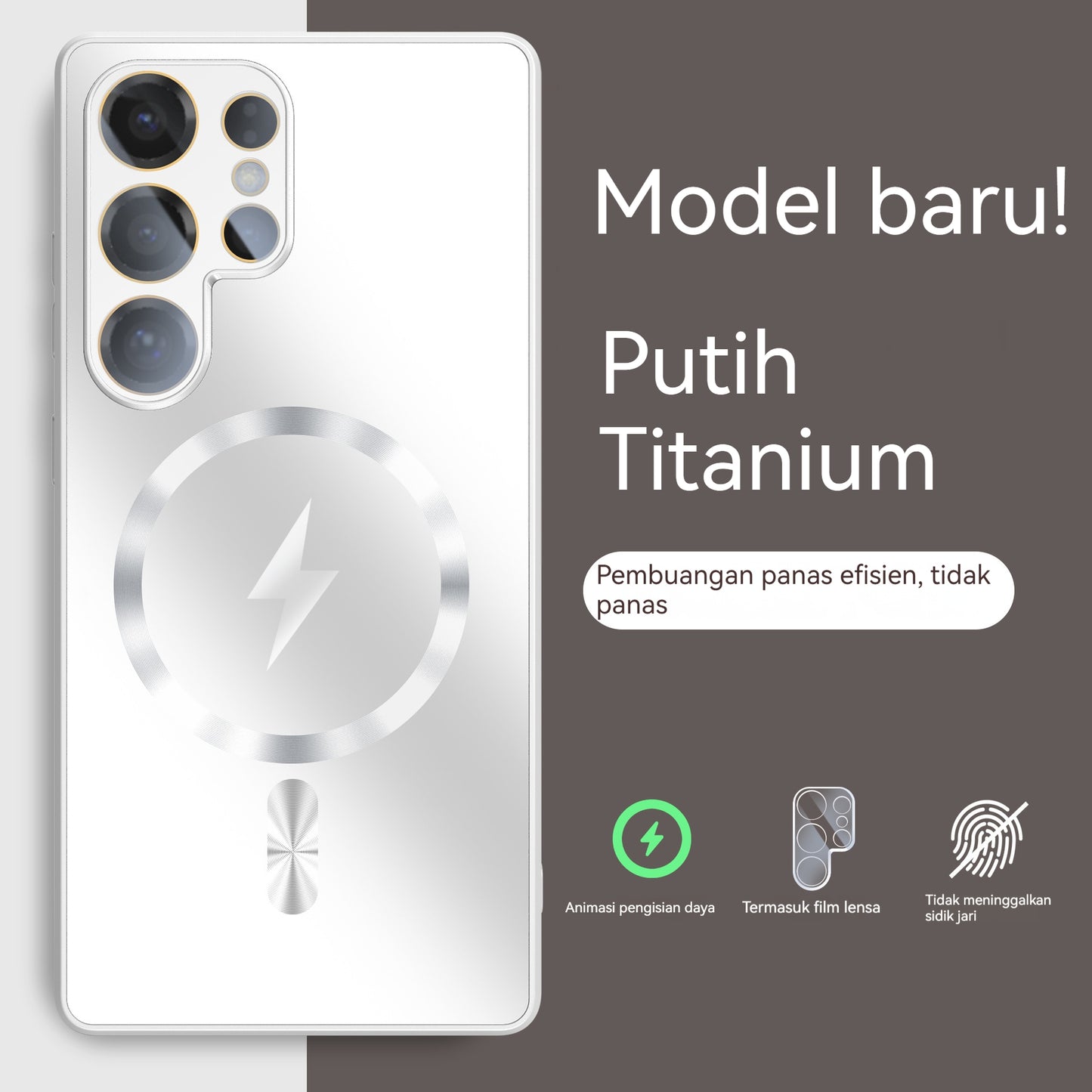 Frosted Glass Skin-Feel Magnetic Samsung Phone Case