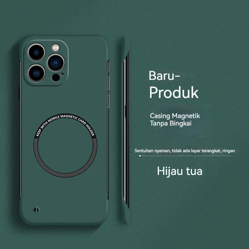 Casing iPhone Tanpa Bingkai Magnetik Ultra Tipis Warna Baru