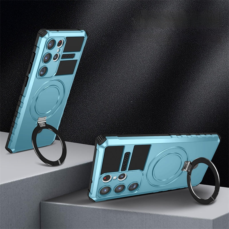 Casing ponsel magnetik Samsung anti jatuh