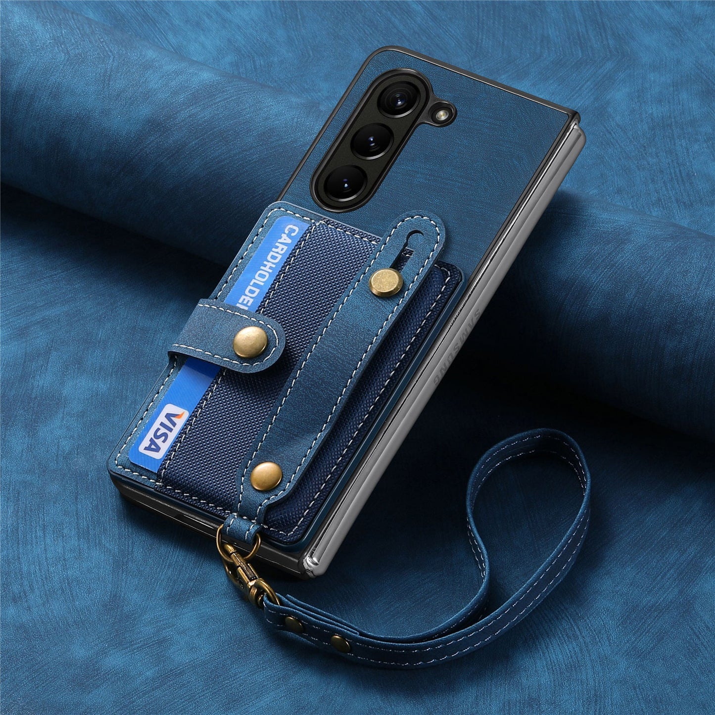Gelang Tali Lanyard Slot Kartu Casing Kulit Casing Ponsel Samsung Z Fold