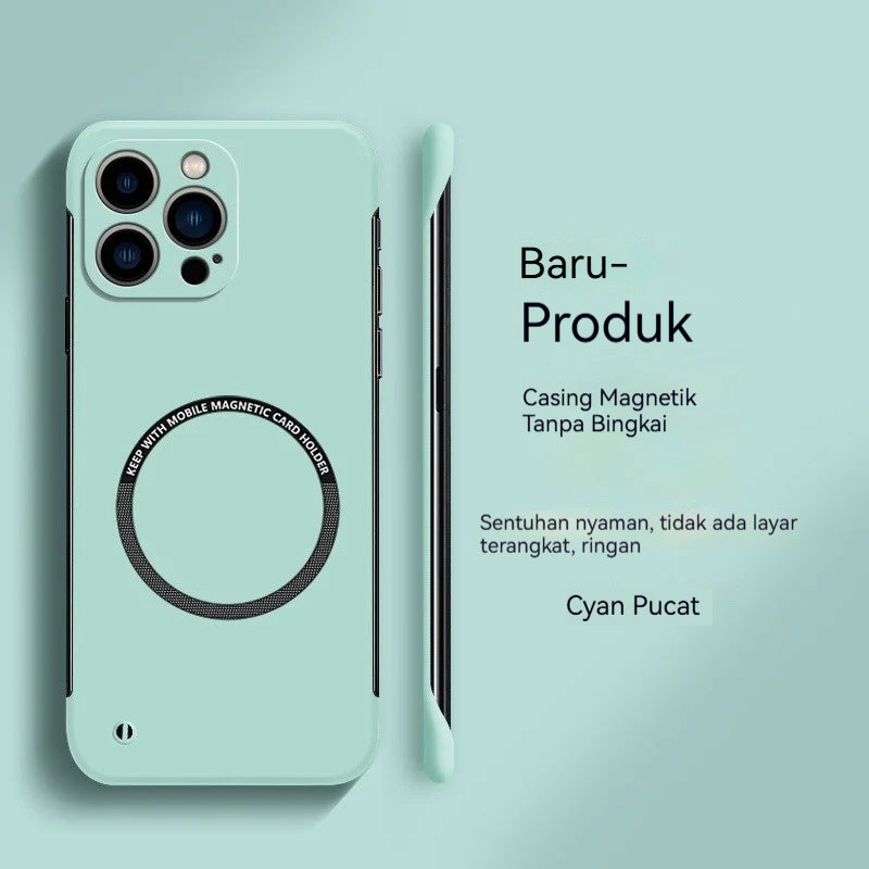 Casing iPhone Tanpa Bingkai Magnetik Ultra Tipis Warna Baru