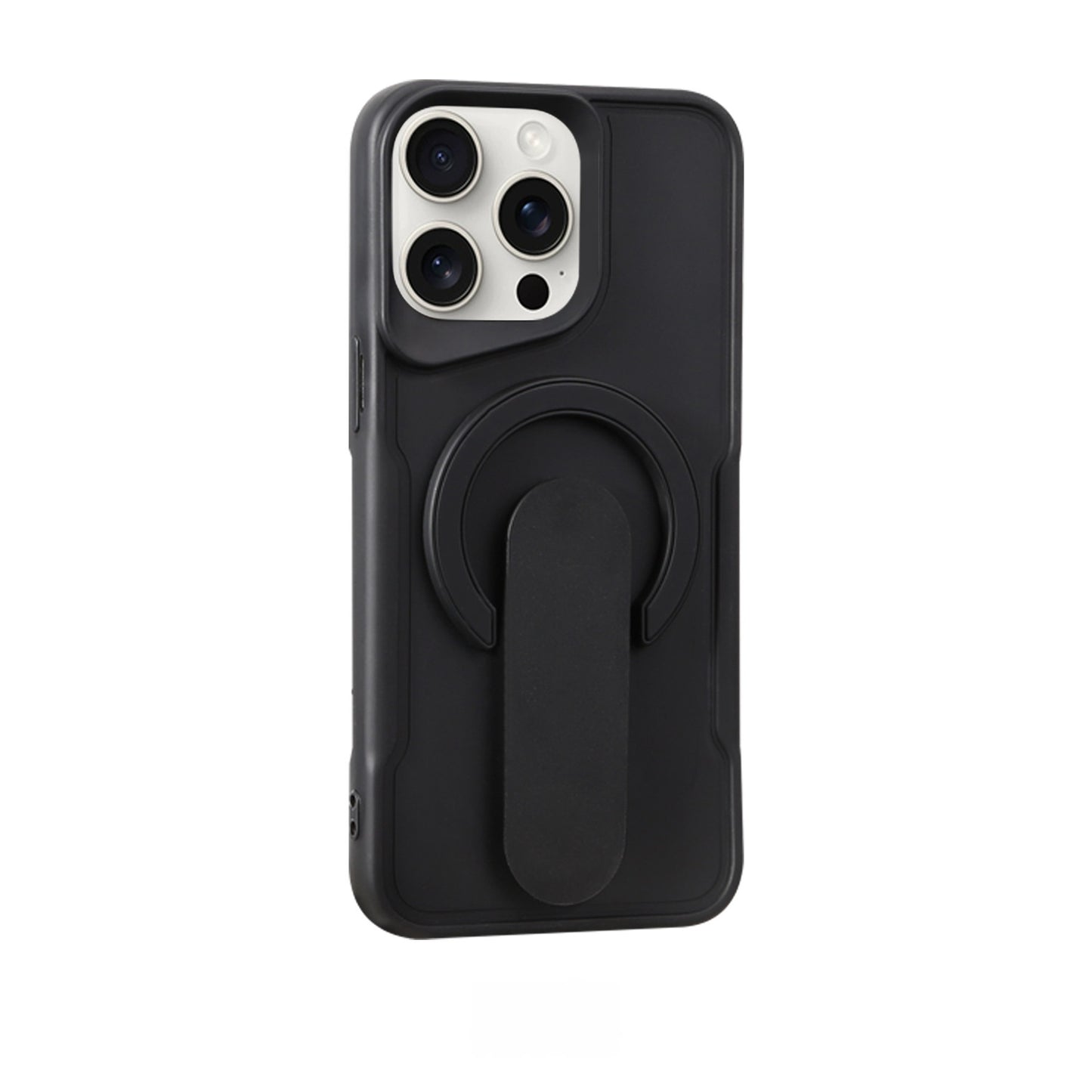 Casing Ponsel Apple dengan Dudukan Lipat Magnetik Silikon