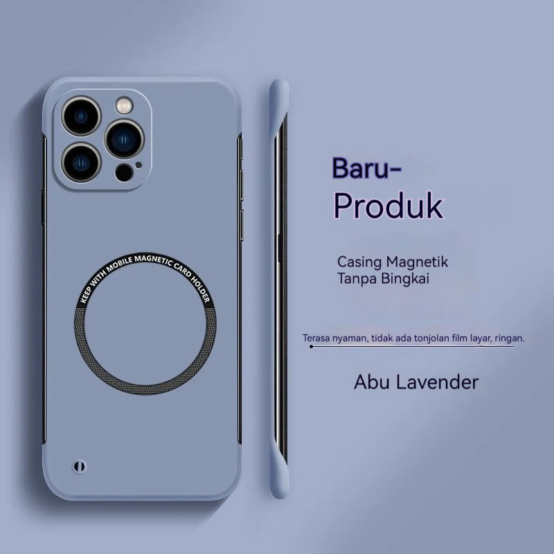 Casing iPhone Tanpa Bingkai Magnetik Ultra Tipis Warna Baru