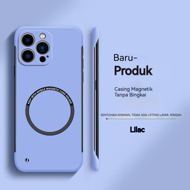 Casing iPhone Tanpa Bingkai Magnetik Ultra Tipis Warna Baru