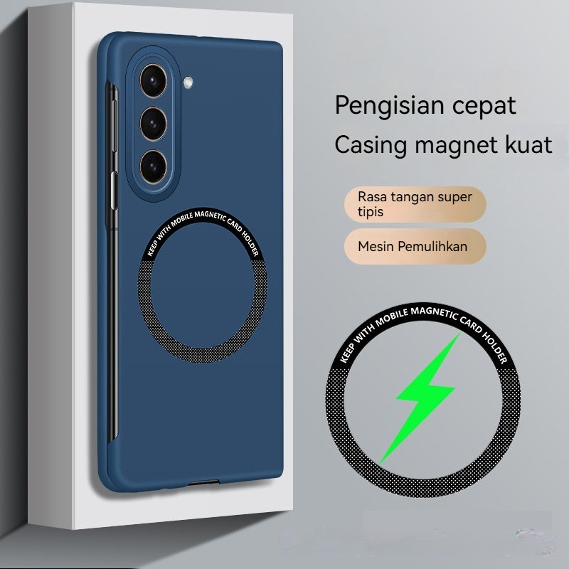 Casing ponsel Samsung Z Fold magnetik warna solid