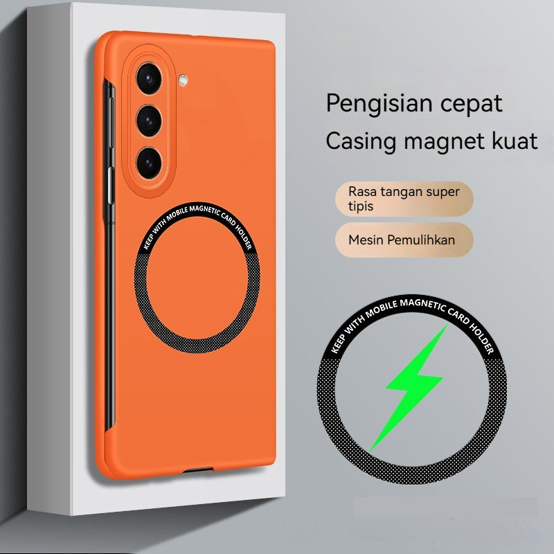 Casing ponsel Samsung Z Fold magnetik warna solid