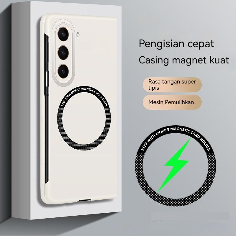 Casing ponsel Samsung Z Fold magnetik warna solid
