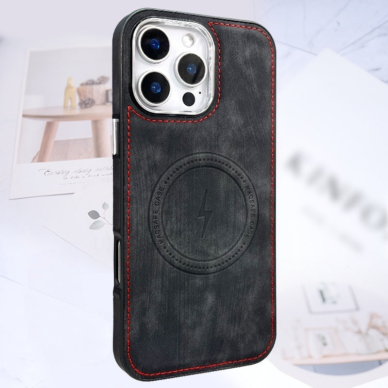 Casing iPhone Magnetik Kulit Lightning