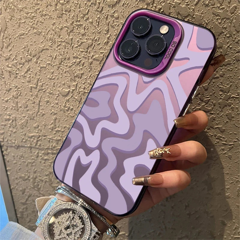 Casing ponsel Apple cangkang perak buram yang kreatif
