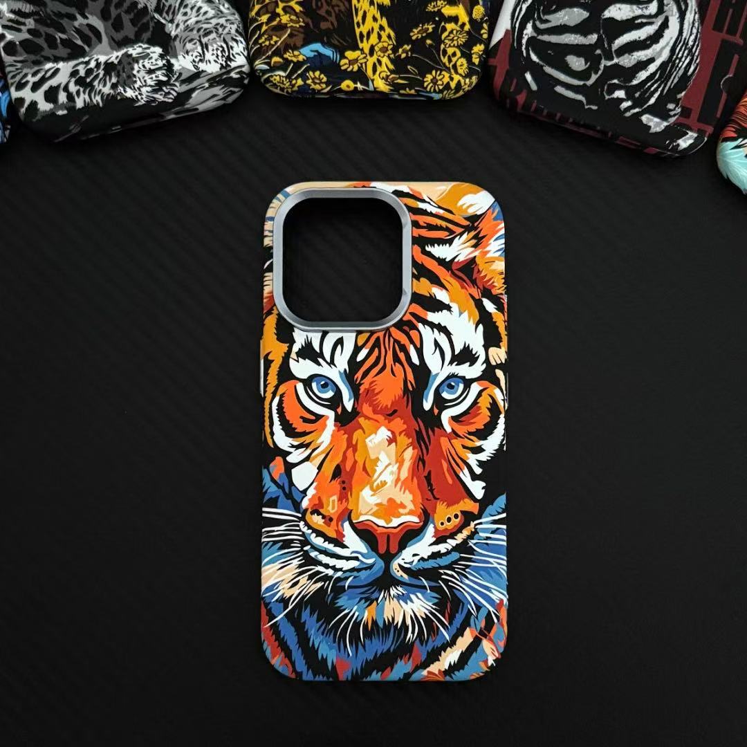 Casing Ponsel Apple Magnetik Hewan Timbul Bercahaya