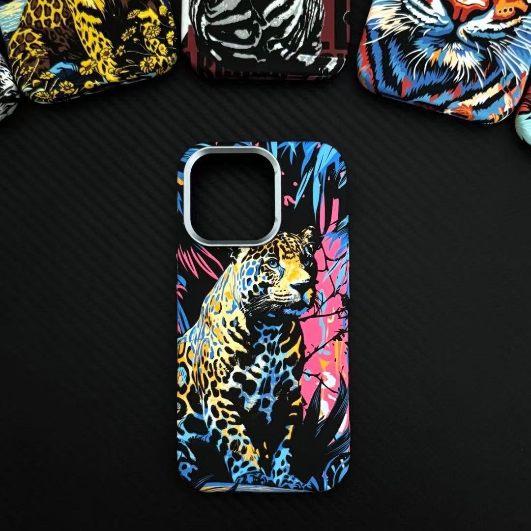 Casing Ponsel Apple Magnetik Hewan Timbul Bercahaya