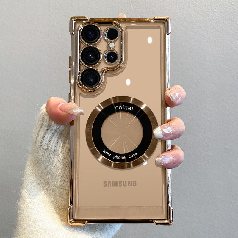 Casing ponsel Samsung dengan kantung udara transparan berlapis elektro