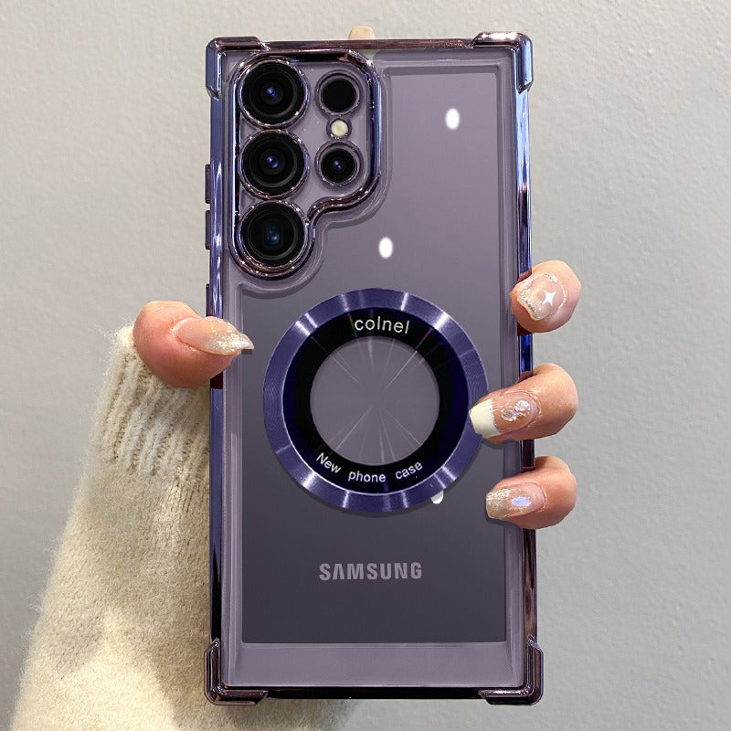 Casing ponsel Samsung dengan kantung udara transparan berlapis elektro