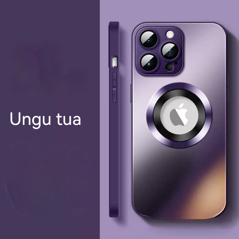 Casing iPhone magnetik kaca buram