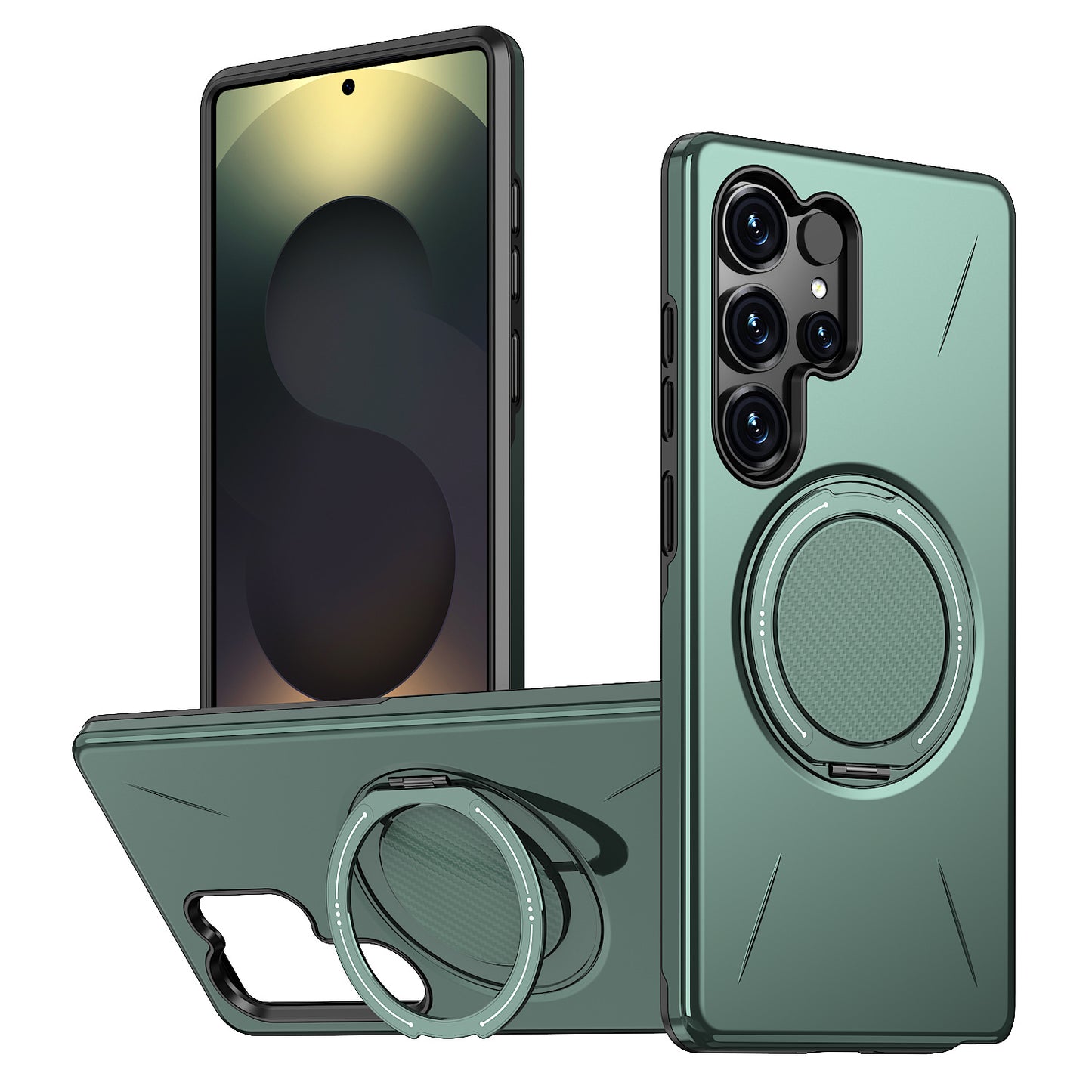 Casing ponsel Samsung magnetik dengan braket putar
