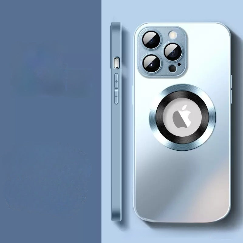 Casing iPhone magnetik kaca buram