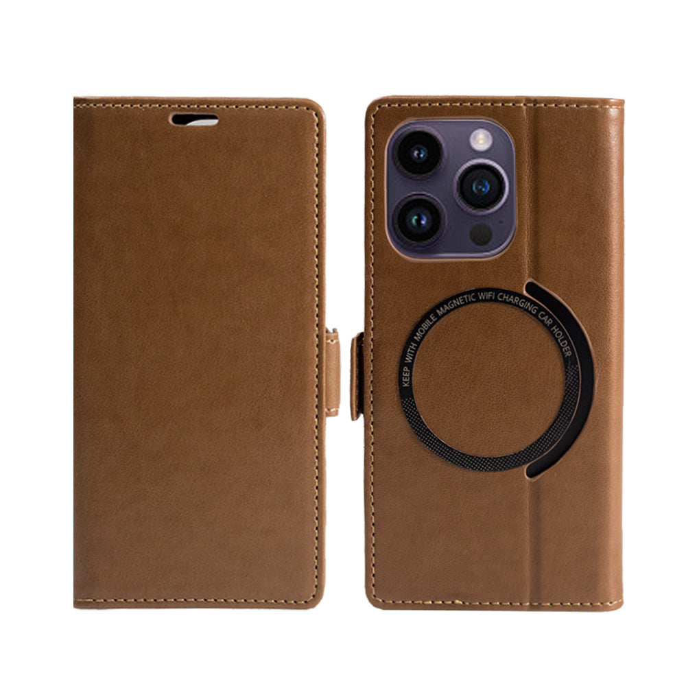 Casing iPhone Magnetik Dompet Kulit