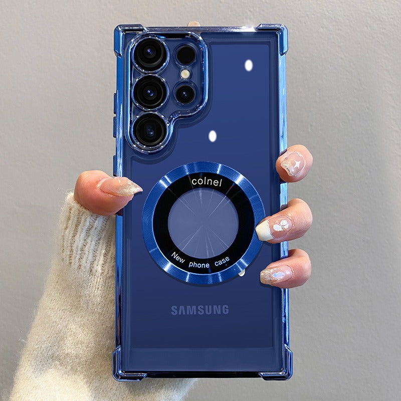 Casing ponsel Samsung dengan kantung udara transparan berlapis elektro